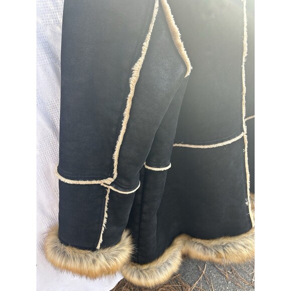 JORDAN CRAIG 4XL Shearling Faux Fur Suede Coat Jacket Brown Soft Oversize Retro - Picture 11 of 16